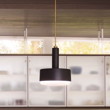 Hinkley - Lámpara colgante con barra CEDRIC 2xE27/60W/230V Ø 33 cm oro/negro