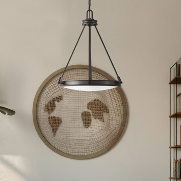 Hinkley - Lámpara colgante con cadena COLLIER 4xE14/40W/230V, Ø 54,3 cm, negra