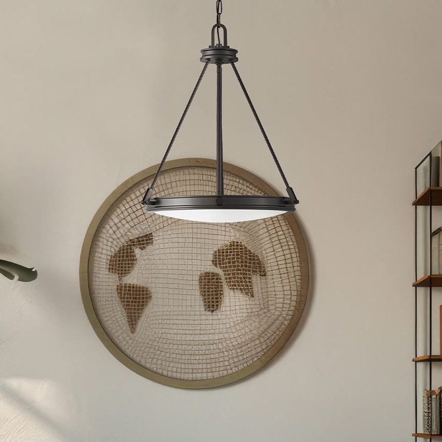 Hinkley - Lámpara colgante con cadena COLLIER 4xE14/40W/230V, Ø 54,3 cm, negra