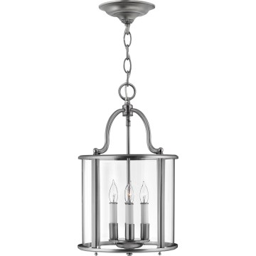 Hinkley - Lámpara colgante con cadena GENTRY 4xE14/60W/230V cromo mate