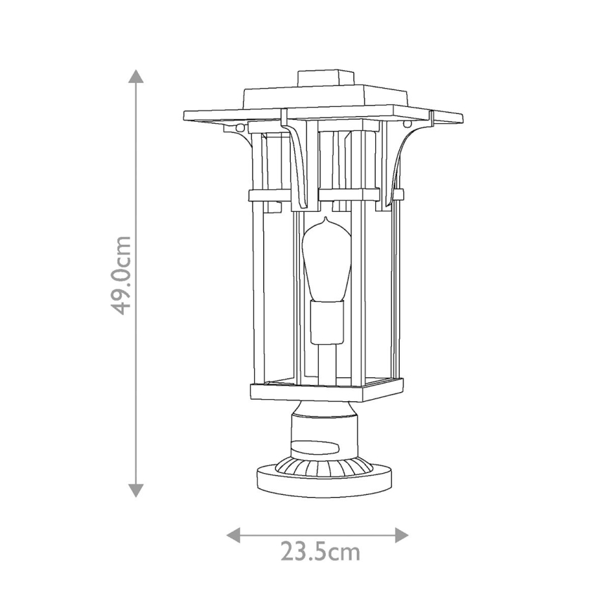 Hinkley - Lámpara de exterior MANHATTAN 1xE27/100W/230V IP44 negro