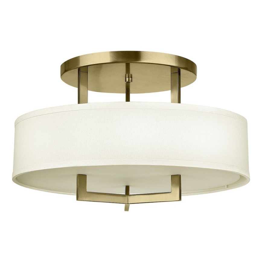 Hinkley - Lámpara de techo HAMPTON 3xE27/60W/230V Ø 50,8 cm dorada