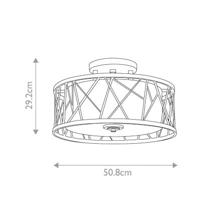 Hinkley - Lámpara de techo NEST 3xE27/75W/230V dorado