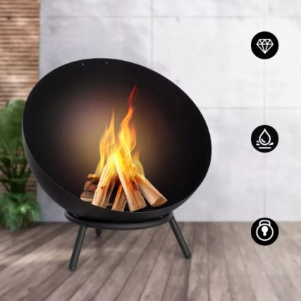 Horno portátil para madera 57x30 cm negro