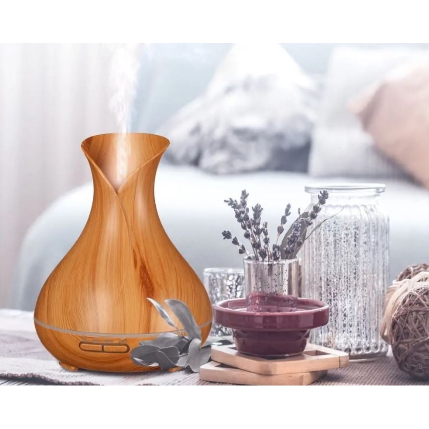 Humidificador e ionizador de aire LED RGB 400 ml