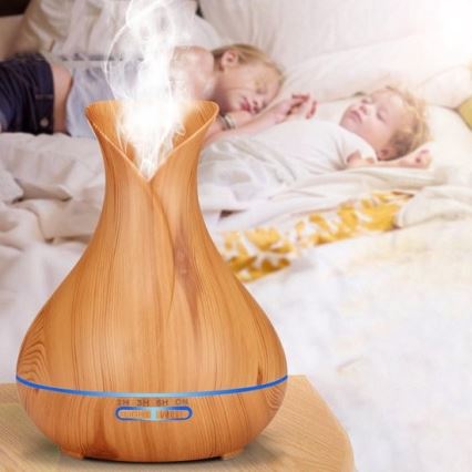 Humidificador e ionizador de aire LED RGB 400 ml