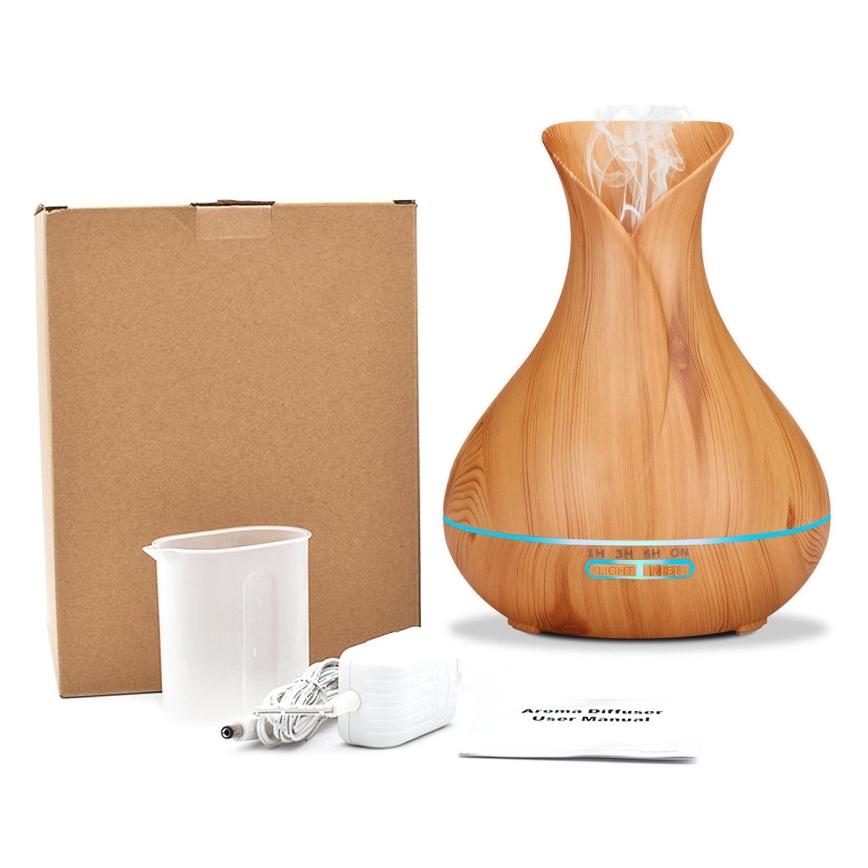 Humidificador e ionizador de aire LED RGB 400 ml