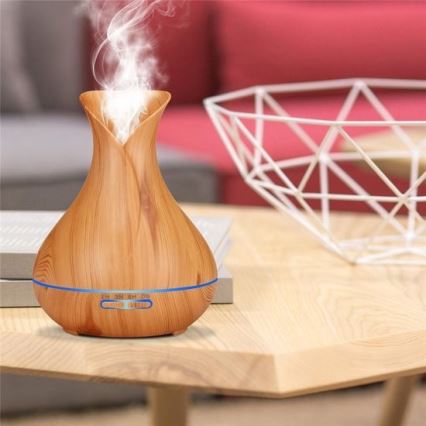 Humidificador e ionizador de aire LED RGB 400 ml
