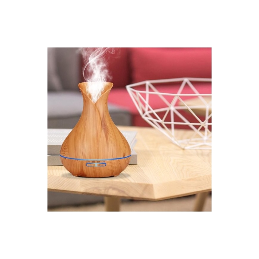 Humidificador e ionizador de aire LED RGB 400 ml