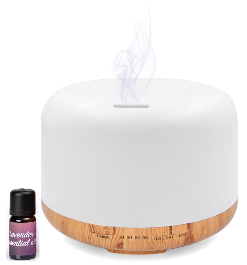 Humidificador e ionizador de aire LED RGB 500 ml
