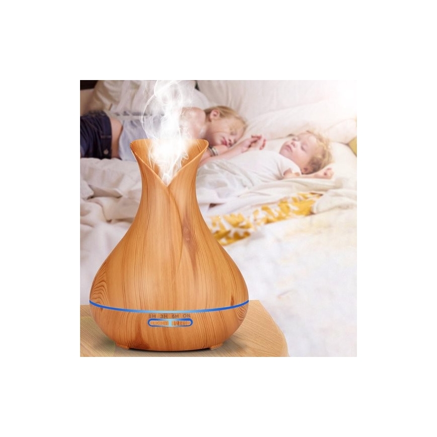 Humidificador e ionizador de aire LED RGB 400 ml