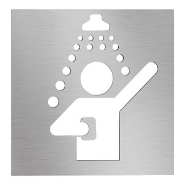 Icono Ducha 12x12 cm acero inoxidable/plata