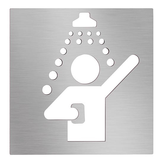 Icono Ducha 12x12 cm acero inoxidable/plata