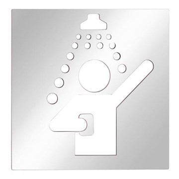 Icono Ducha 12x12 cm acero inoxidable/plateado