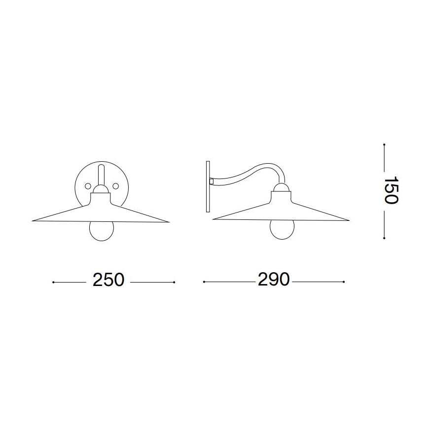 Ideal Lux - Aplique CANTINA 1xE14/40W/230V cobre