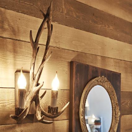 Ideal Lux - Aplique CHALET 2xE14/40W/230V cornamenta