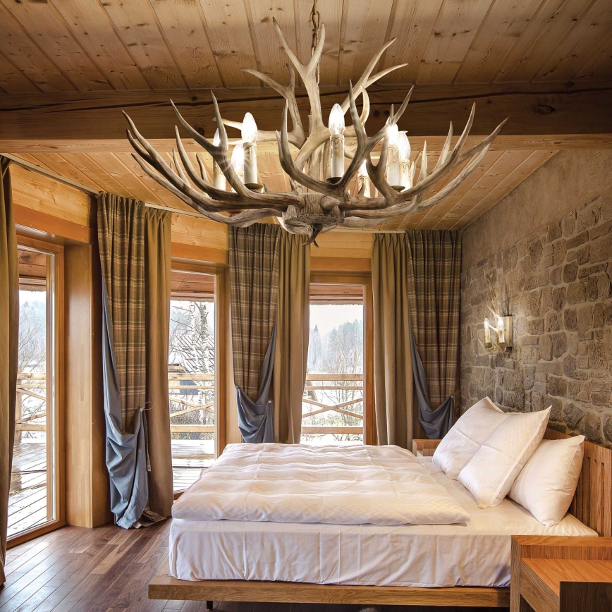Ideal Lux - Aplique CHALET 2xE14/40W/230V cornamenta