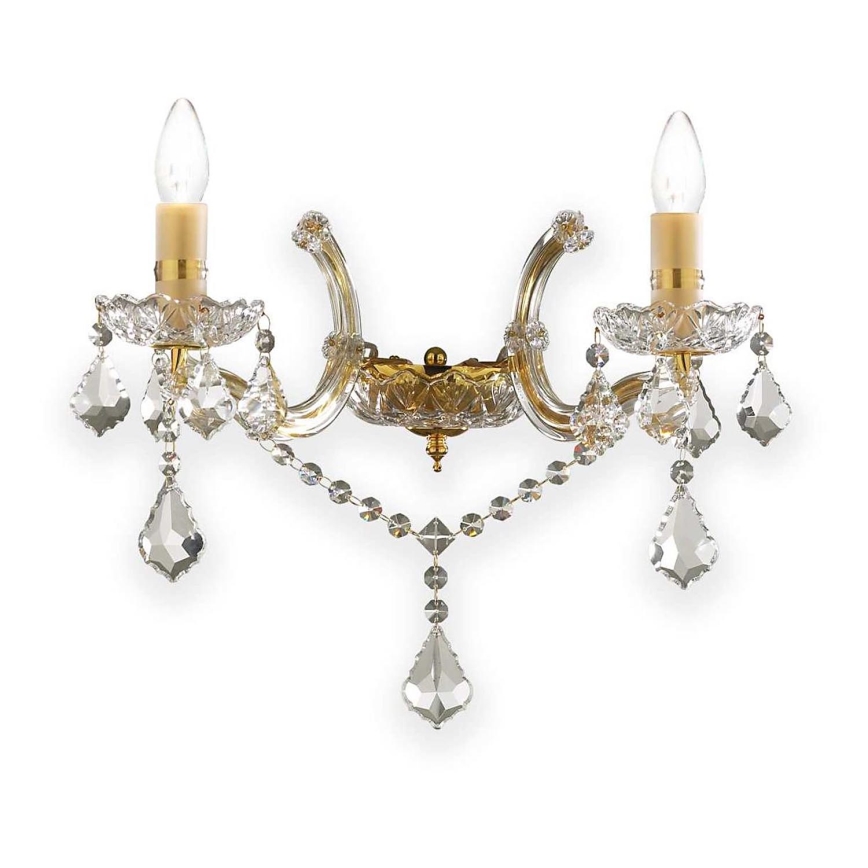 Ideal Lux - Aplique de cristal 2xE14/40W/230V dorado