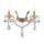 Ideal Lux - Aplique de cristal 2xE14/40W/230V dorado