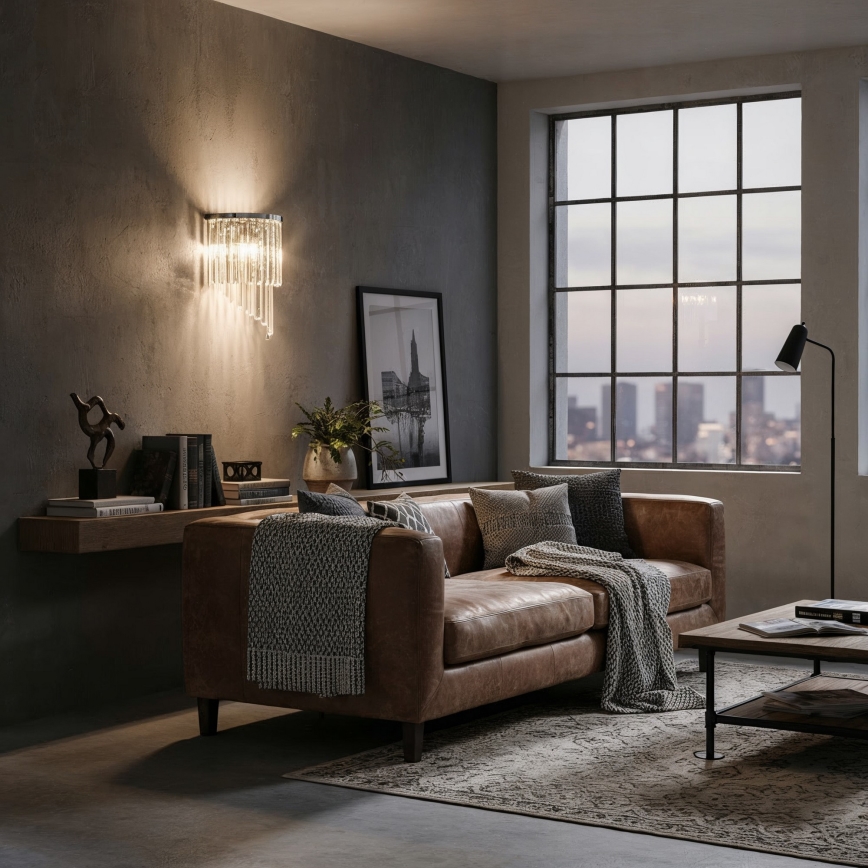 Ideal Lux - Aplique de cristal CARLTON 3xE14/40W/230V cromo brillante