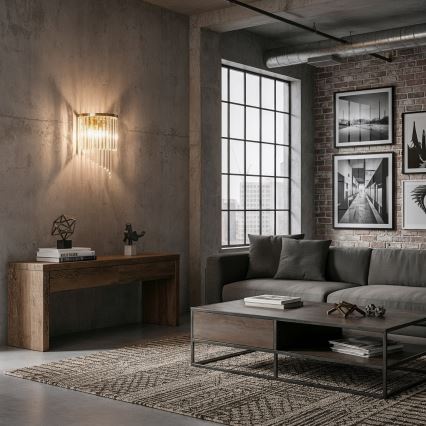 Ideal Lux - Aplique de cristal CARLTON 3xE14/40W/230V dorado