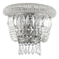 Ideal Lux - Aplique de cristal DUBAI 2xE14/28W/230V cromo brillante