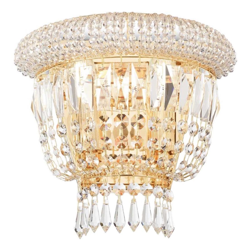 Ideal Lux - Aplique de cristal DUBAI 2xE14/28W/230V dorado