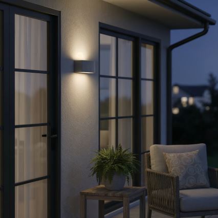 Ideal Lux - Aplique de exterior ANDROMEDA 1xE27/60W/230V IP55 antracita