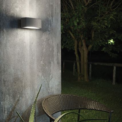 Ideal Lux - Aplique de exterior ANDROMEDA 1xE27/60W/230V IP55 antracita