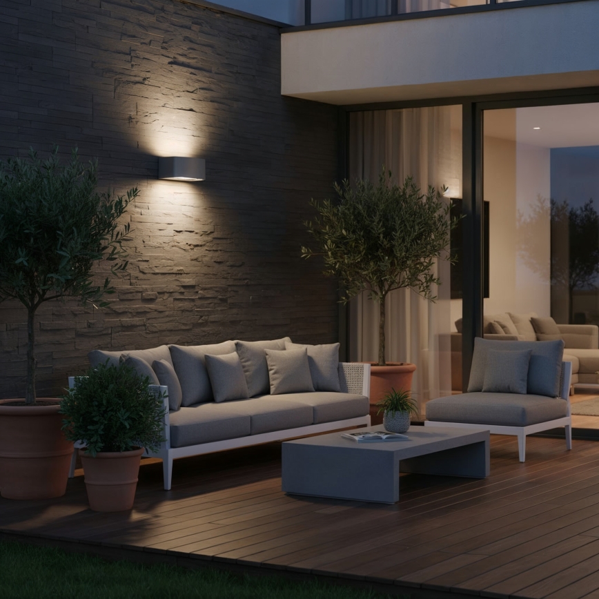 Ideal Lux - Aplique de exterior ANDROMEDA 1xE27/60W/230V IP55 antracita