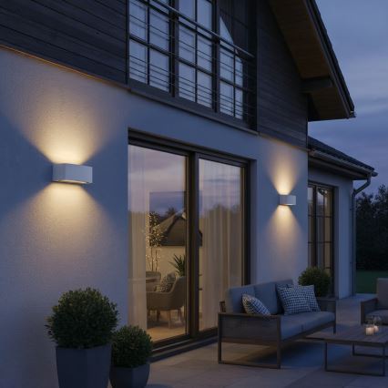 Ideal Lux - Aplique de exterior ANDROMEDA 1xE27/60W/230V IP55 blanco