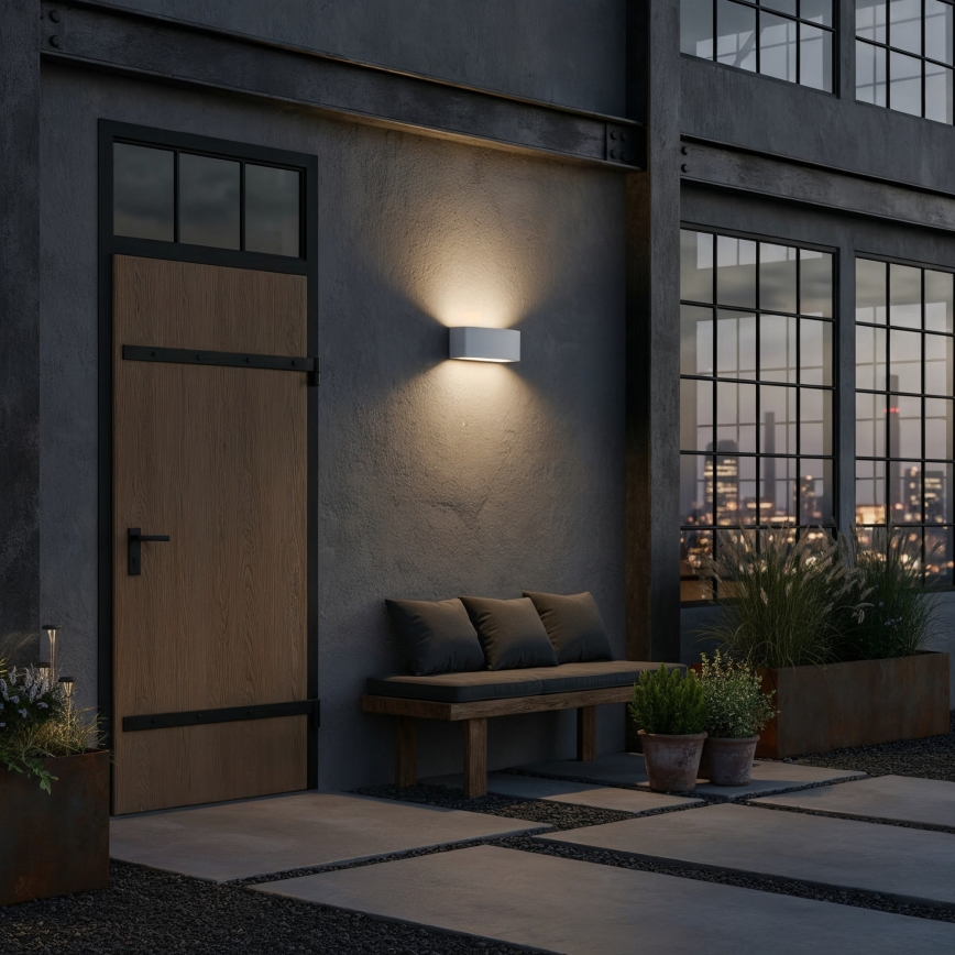 Ideal Lux - Aplique de exterior ANDROMEDA 1xE27/60W/230V IP55 gris