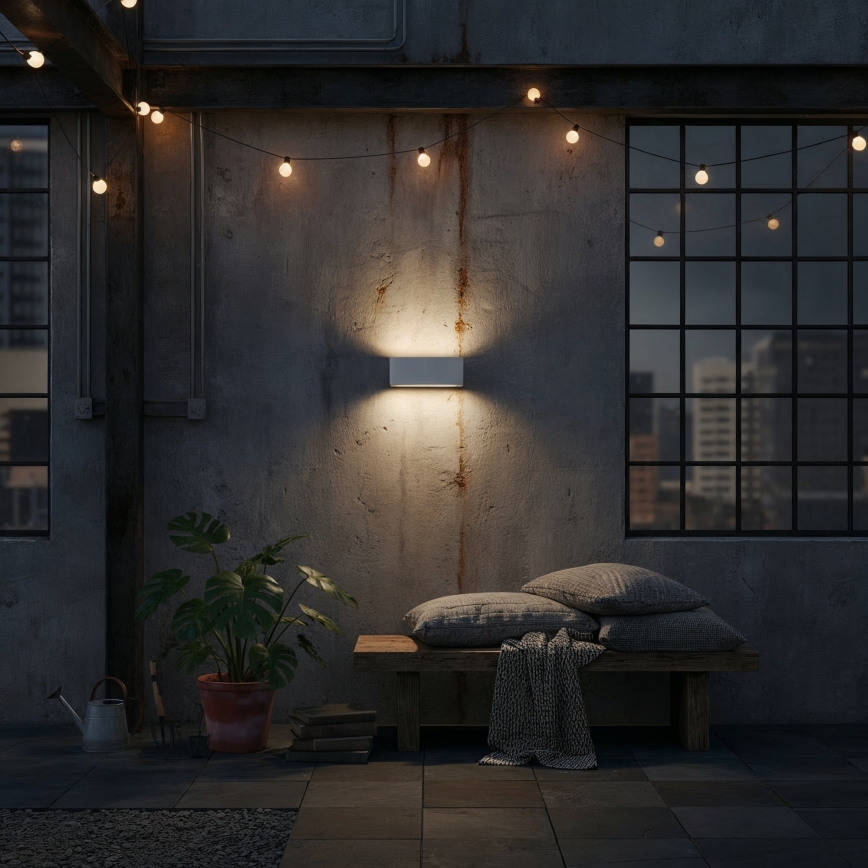 Ideal Lux - Aplique de exterior ANDROMEDA 1xE27/60W/230V IP55 gris