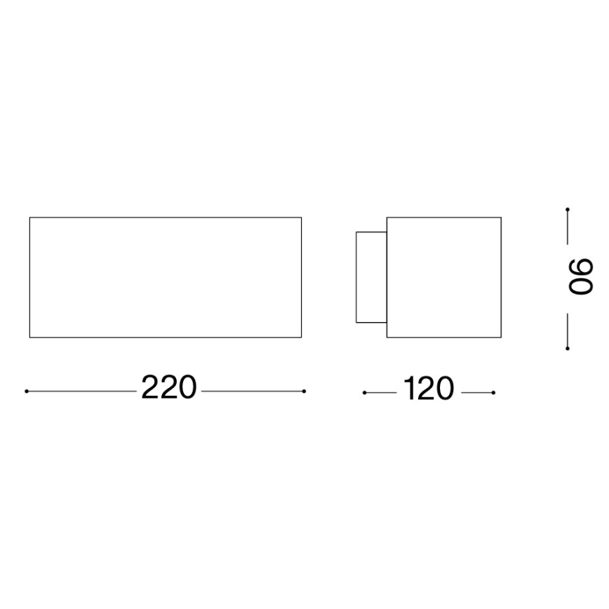 Ideal Lux - Aplique de exterior ANDROMEDA 1xE27/60W/230V IP55 gris