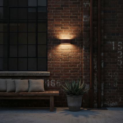 Ideal Lux - Aplique de exterior ANDROMEDA 1xE27/60W/230V IP55 marrón