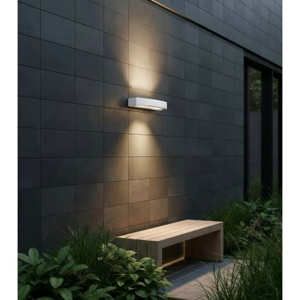 Ideal Lux - Aplique de exterior ANDROMEDA 2xE27/60W/230V IP55 blanco