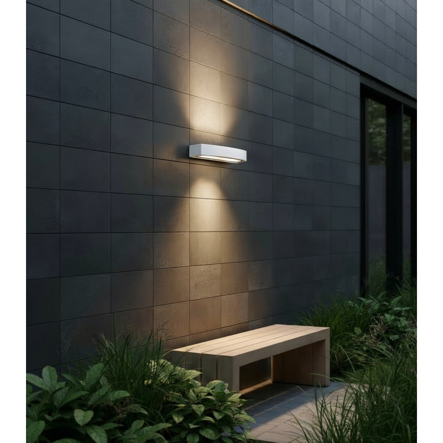 Ideal Lux - Aplique de exterior ANDROMEDA 2xE27/60W/230V IP55 blanco