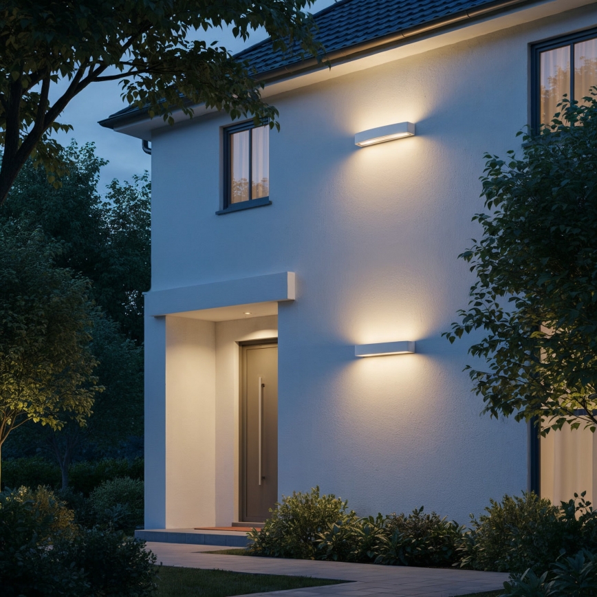 Ideal Lux - Aplique de exterior ANDROMEDA 2xE27/60W/230V IP55 blanco