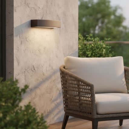 Ideal Lux - Aplique de exterior ANDROMEDA 2xE27/60W/230V IP55 marrón