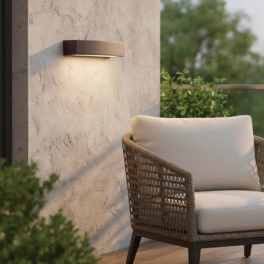 Ideal Lux - Aplique de exterior ANDROMEDA 2xE27/60W/230V IP55 marrón