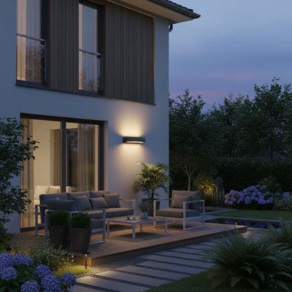 Ideal Lux - Aplique de exterior ANDROMEDA 2xE27/60W/230V IP55 negro