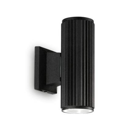 Ideal Lux - Aplique de exterior BASE 2xGU10/28W/230V IP44 negro
