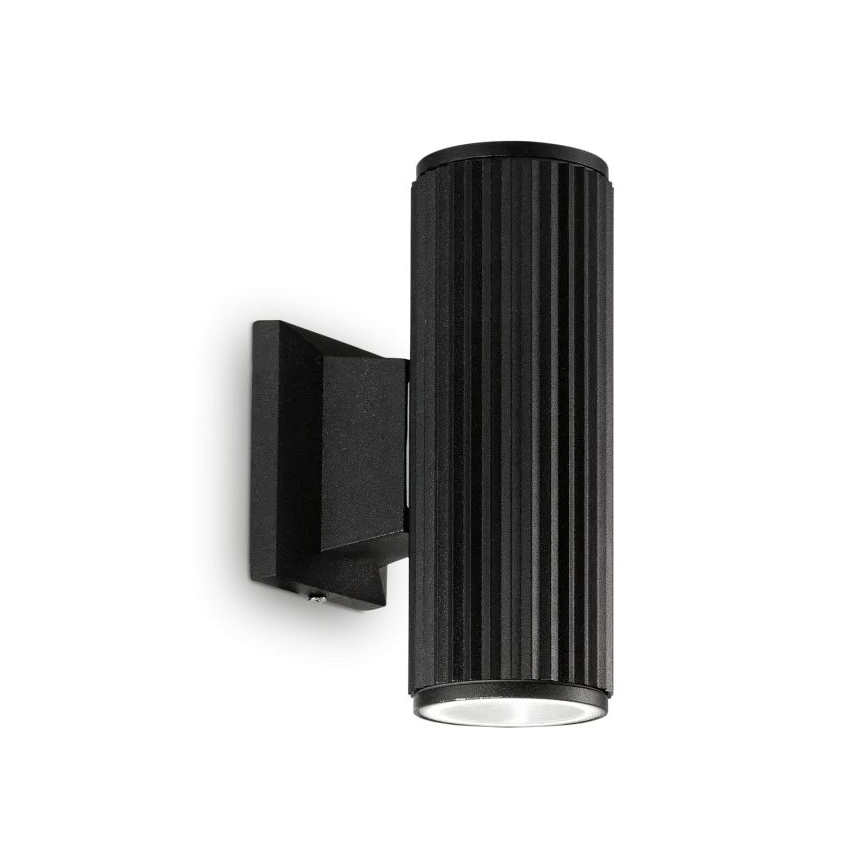 Ideal Lux - Aplique de exterior BASE 2xGU10/28W/230V IP44 negro