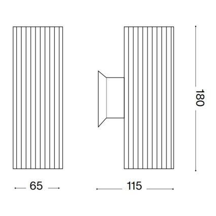 Ideal Lux - Aplique de exterior BASE 2xGU10/28W/230V IP44 negro