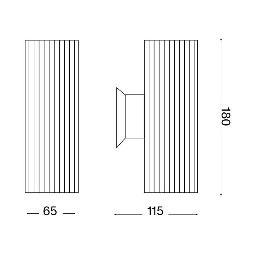 Ideal Lux - Aplique de exterior BASE 2xGU10/28W/230V IP44 negro