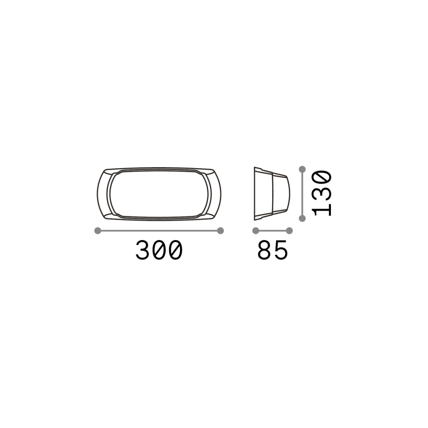 Ideal Lux - Aplique de exterior FELIX 1xE27/23W/230V IP66 blanco