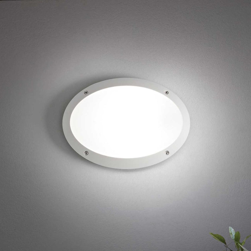 Ideal Lux - Aplique de exterior MADDI 1xE27/23W/230V IP66 blanco