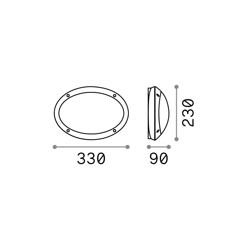 Ideal Lux - Aplique de exterior MADDI 1xE27/23W/230V IP66 blanco