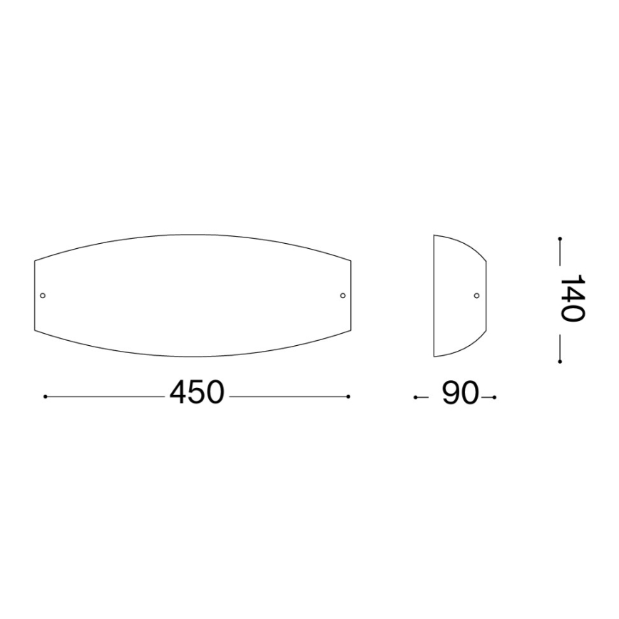 Ideal Lux - Aplique de pared ALI 2xE27/60W/230V blanco
