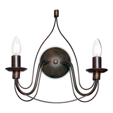 Ideal Lux - Aplique de pared CORTE 2xE14/40W/230V cobre